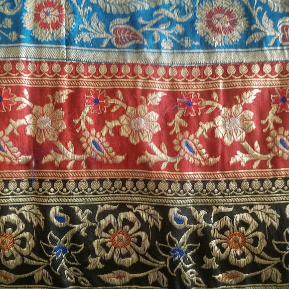 Vtg Blanket/throw blanket Quiltted & Flower Applique Hand sewn 7 ft x 9 ft - Picture 6 of 8